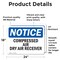 Signmission Compressed Air Dry Air Receiver, 24 in W x Rectangle, Vinyl Decal OS-2PACK-NS-D-1824-L-10743 - alternate 2